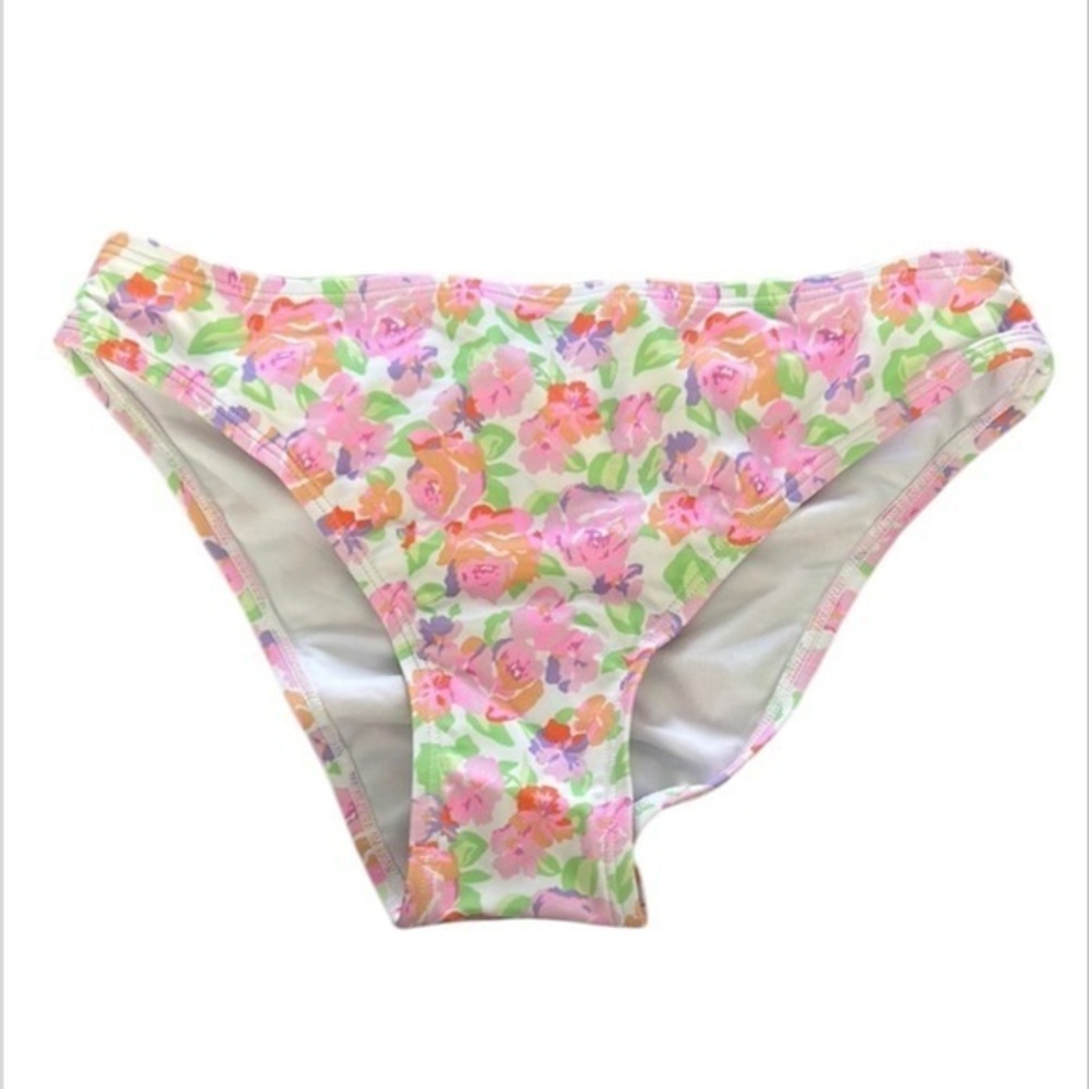 Ninety-Nine pastel roses bikini swim bottoms size XS NEW